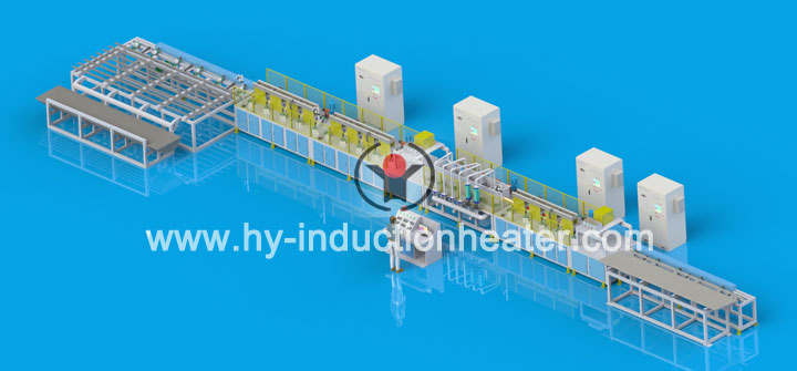 Drill pipe quenching tempering line