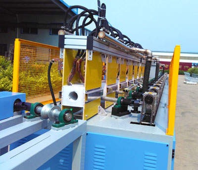 Grinding rod quenching tempering line