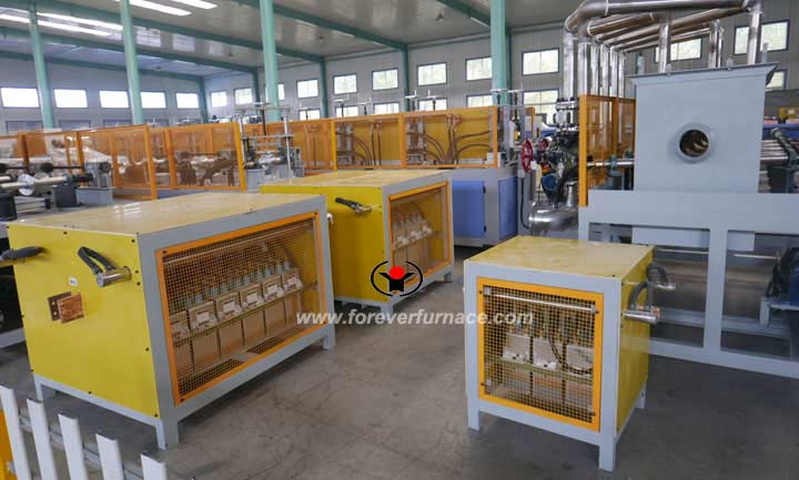 Aluminum rod induction heating furnace