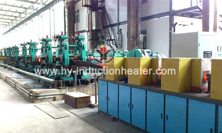 Threaded bar induction heat treatment machinery