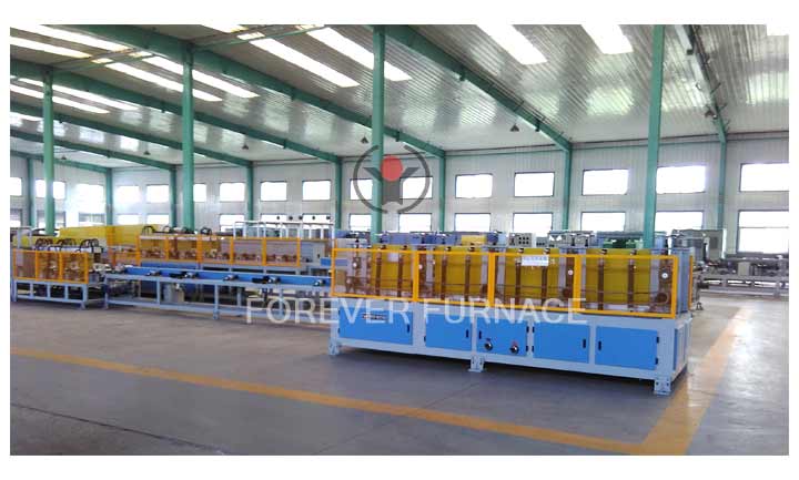 Long steel bar induction hardening and tempering furnace