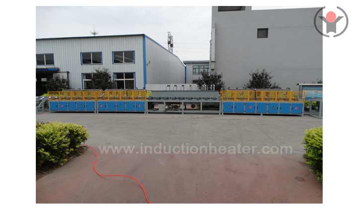 Long aluminum rod heating furnace